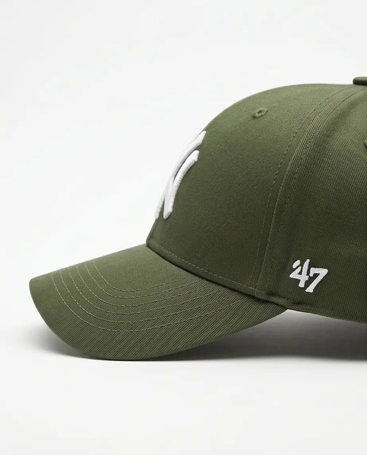 NY Classic Monogram Baseball Cap – Olive Green & Off-White