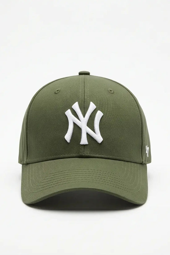 NY Classic Monogram Baseball Cap – Olive Green & Off-White