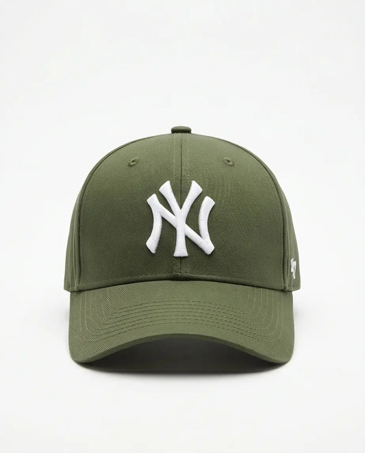 NY Classic Monogram Baseball Cap – Olive Green & Off-White