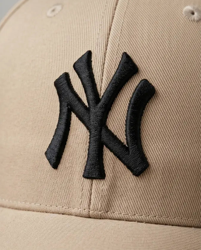 NY Classic Monogram Baseball Cap – Warm Khaki Beige