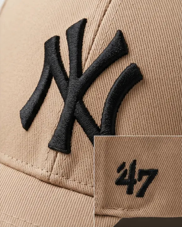 NY Classic Monogram Baseball Cap – Warm Khaki Beige