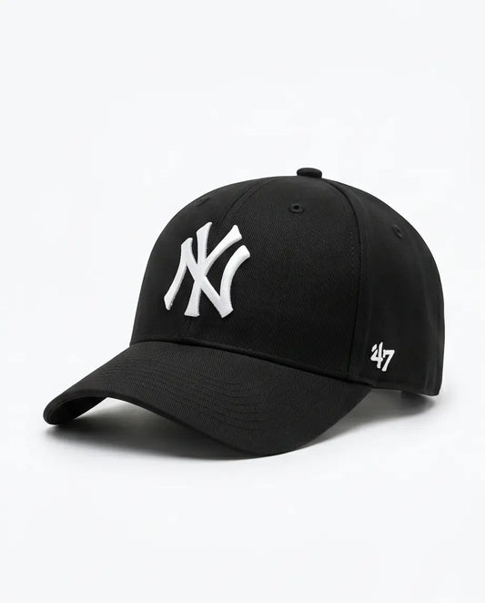 NY Classic Monogram Baseball Cap – Triple Black & Crisp White