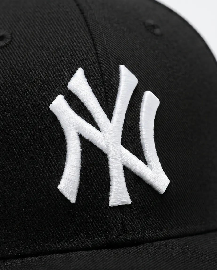 NY Classic Monogram Baseball Cap – Triple Black & Crisp White