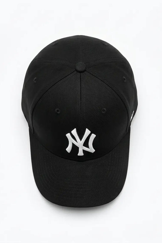 NY Classic Monogram Baseball Cap – Triple Black & Crisp White