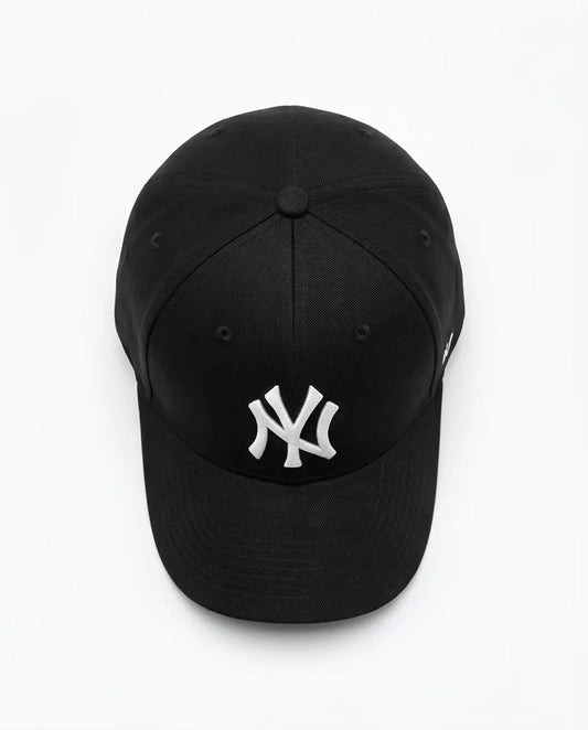 NY Classic Monogram Baseball Cap – Triple Black & Crisp White