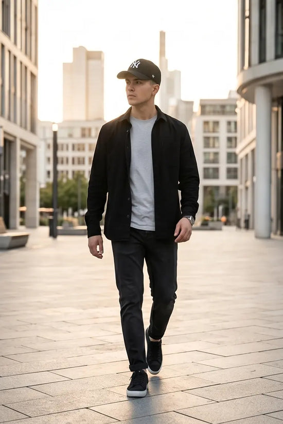 NY Classic Monogram Baseball Cap – Triple Black & Crisp White