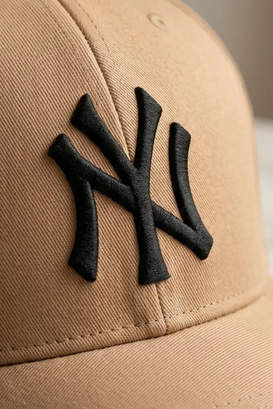 NY Classic Monogram Baseball Cap – Khaki Beige
