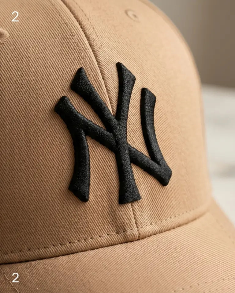 NY Classic Monogram Baseball Cap – Khaki Beige