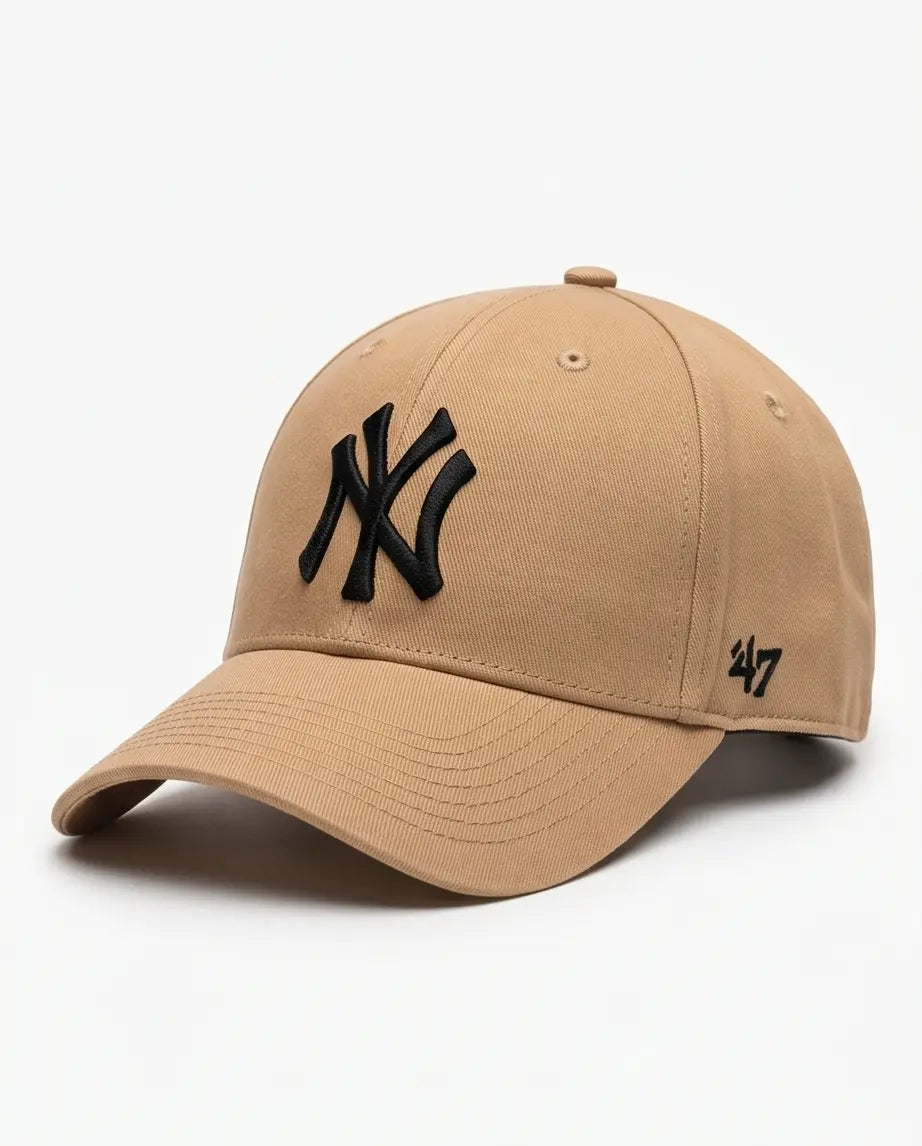 NY Classic Monogram Baseball Cap – Khaki Beige