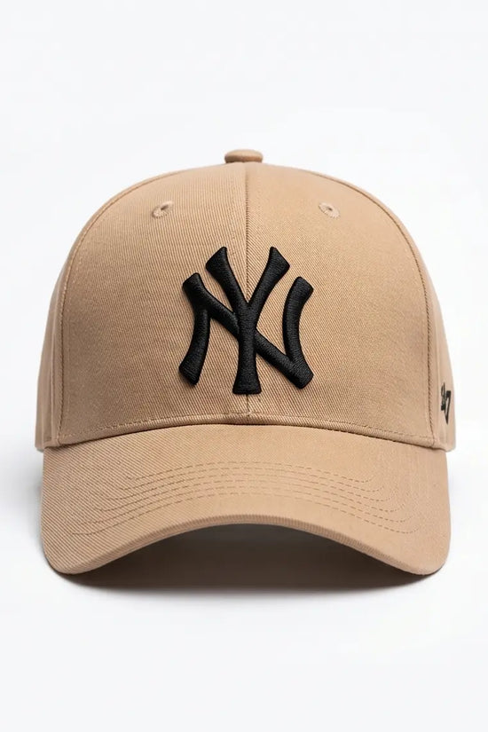 NY Classic Monogram Baseball Cap – Khaki Beige