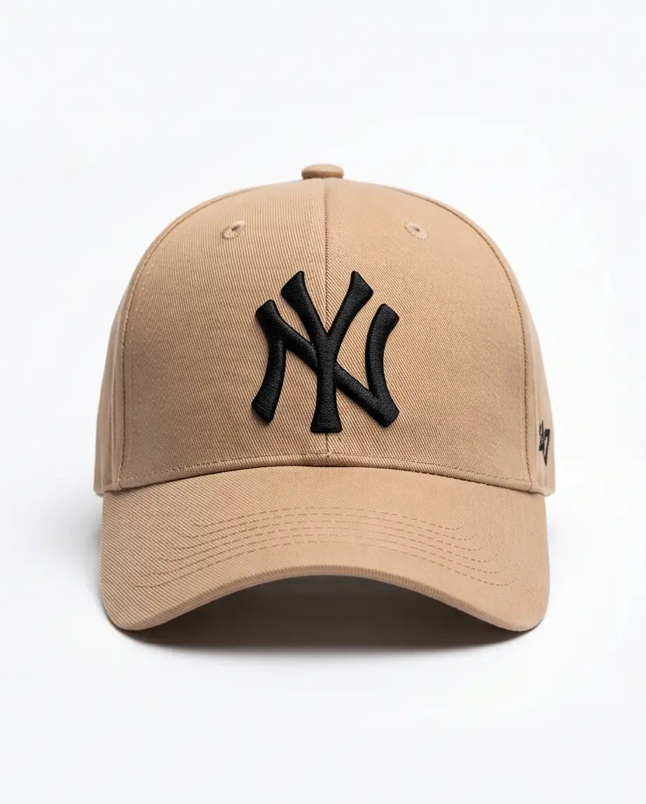 NY Classic Monogram Baseball Cap – Khaki Beige