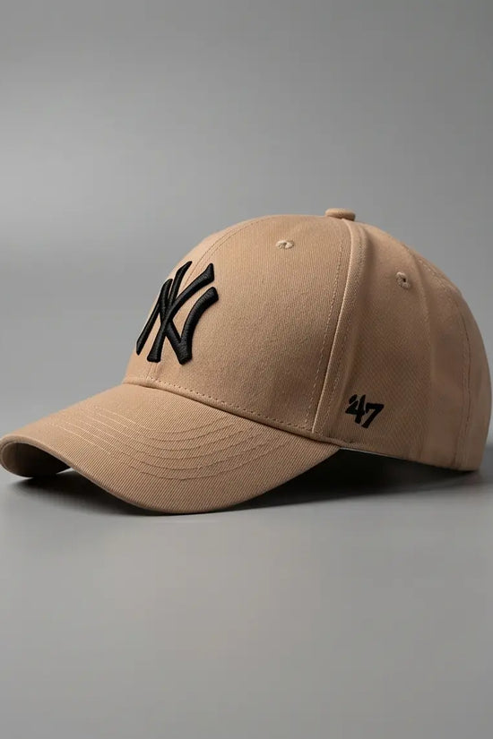 NY Classic Monogram Baseball Cap – Khaki Beige