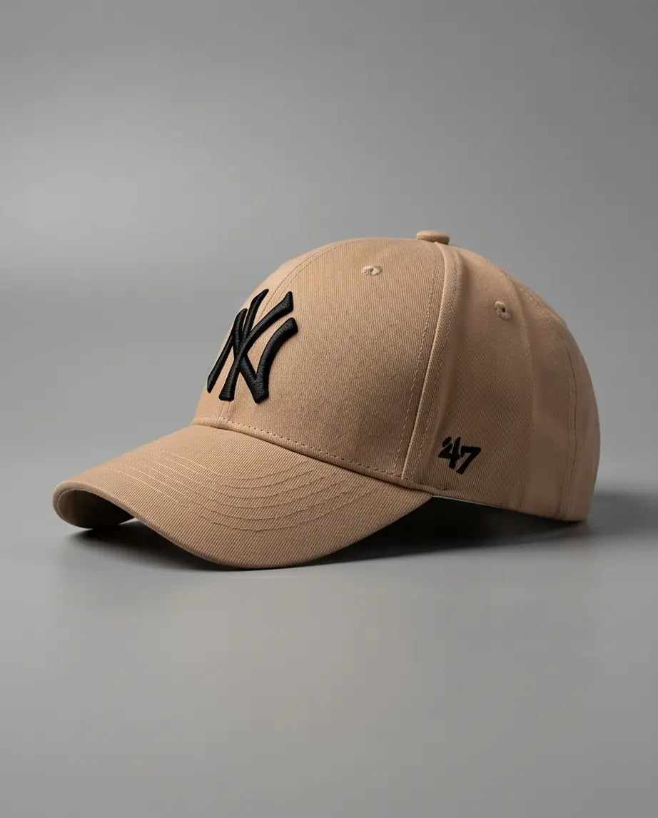 NY Classic Monogram Baseball Cap – Khaki Beige