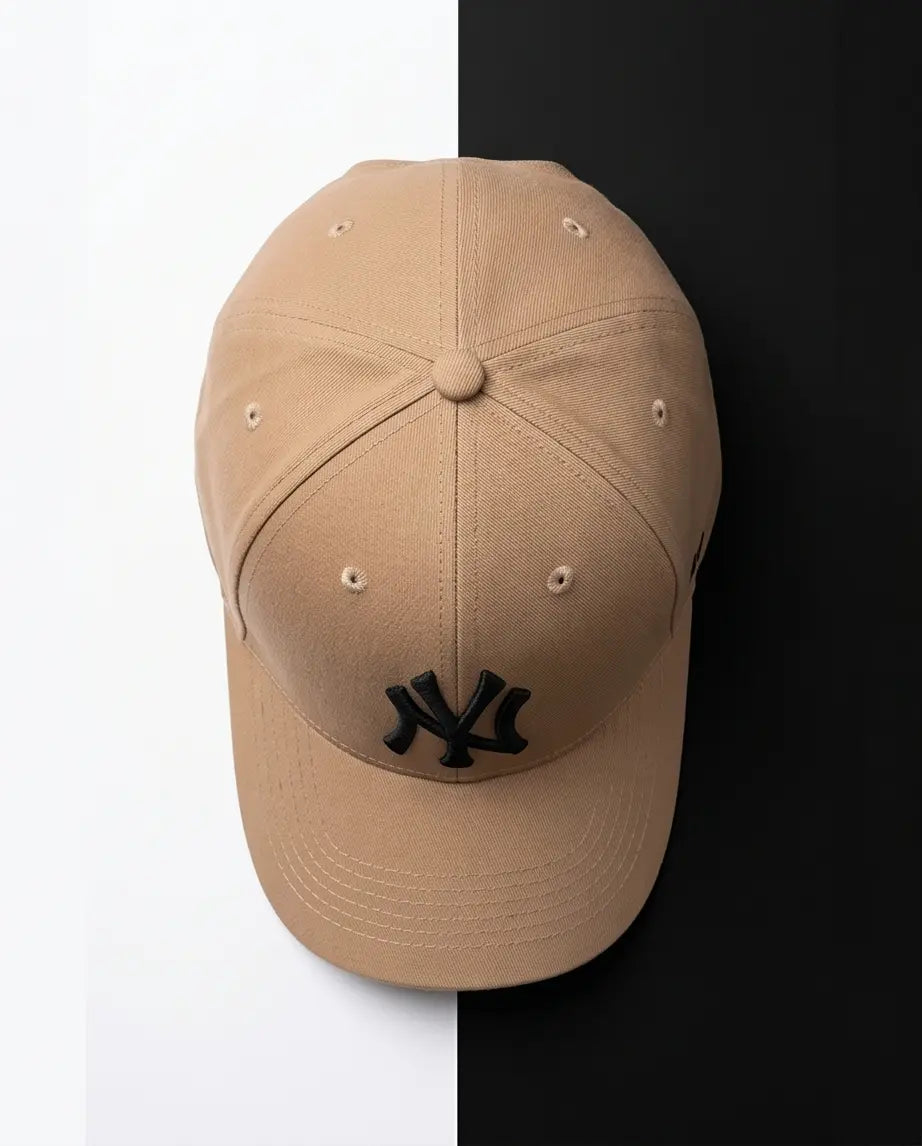 NY Classic Monogram Baseball Cap – Khaki Beige