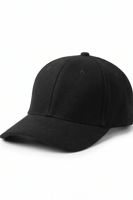 Classic Plain Baseball Cap — All Black