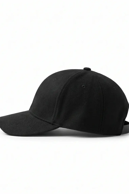 Classic Plain Baseball Cap — All Black