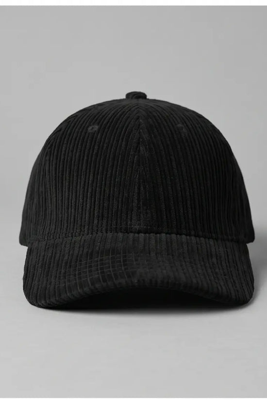 "DRESS" Corduroy Cap — All Black