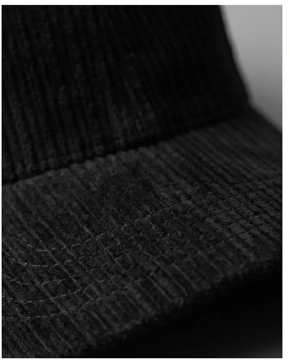 "DRESS" Corduroy Cap — All Black