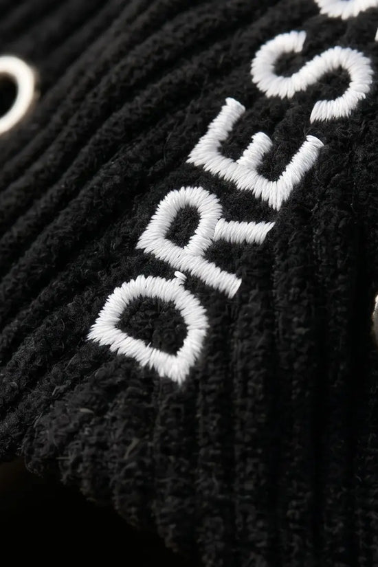 "DRESS" Corduroy Cap — All Black