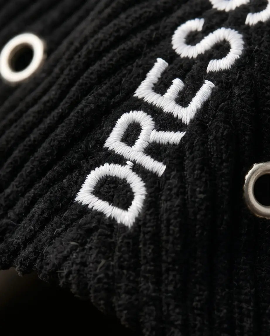 "DRESS" Corduroy Cap — All Black