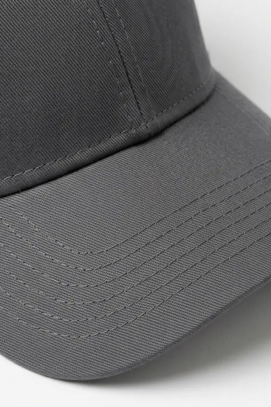Classic Plain Dad Cap — Charcoal Grey