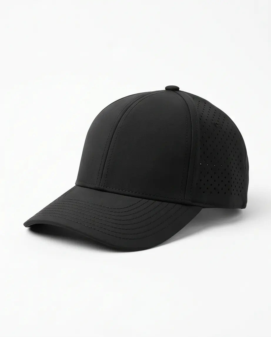 Classic Plain Performance Cap — All Black