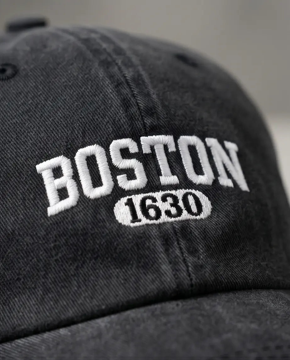 Boston 1630 Varsity Dad Cap — All Black