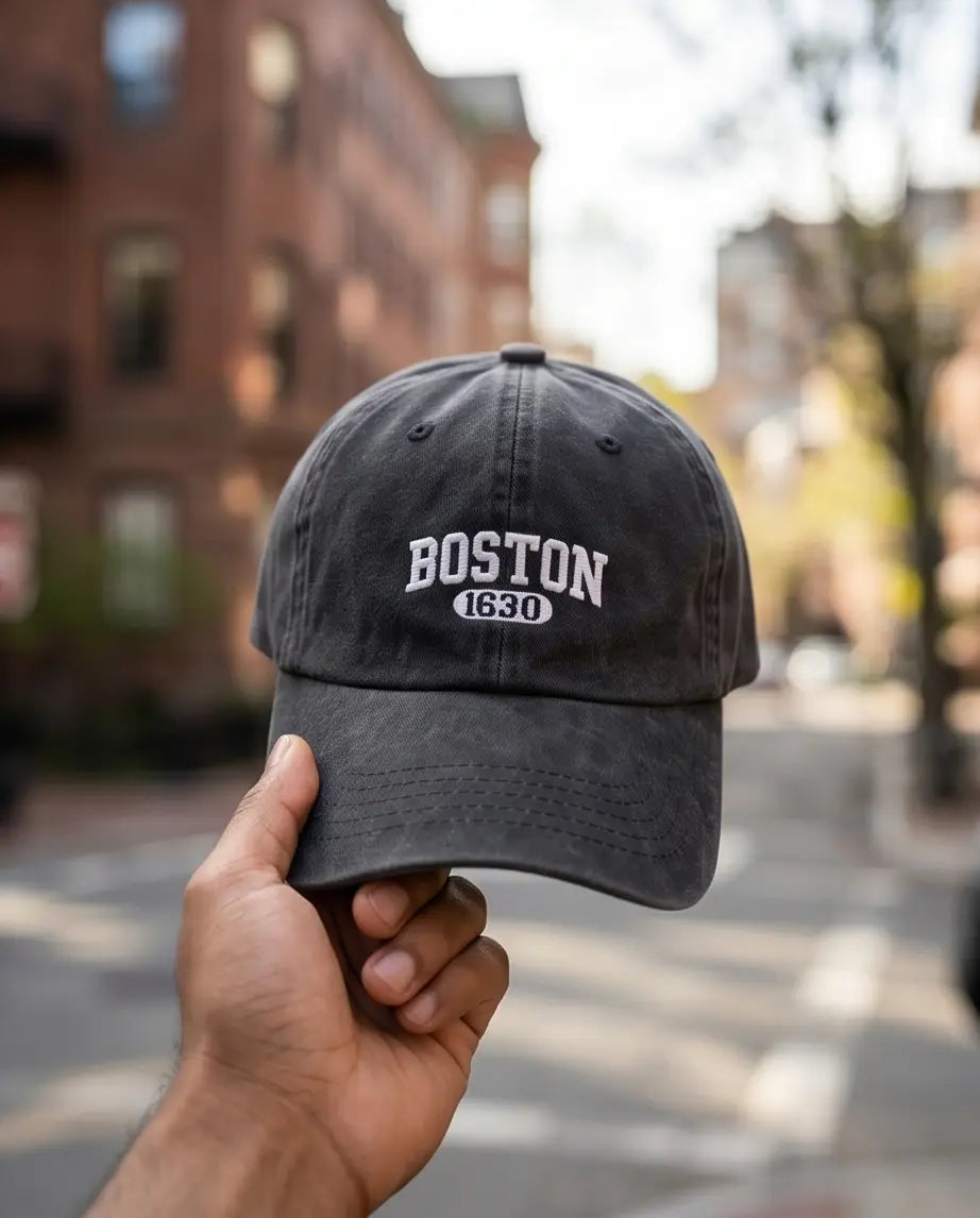 Boston 1630 Varsity Dad Cap — All Black