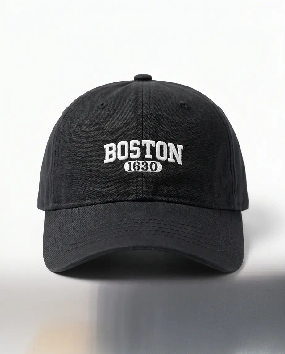 Boston 1630 Varsity Dad Cap — All Black