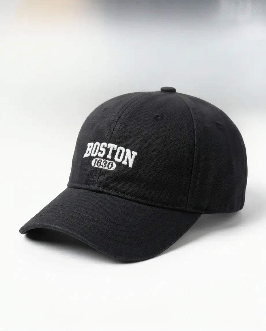 Boston 1630 Varsity Dad Cap — All Black