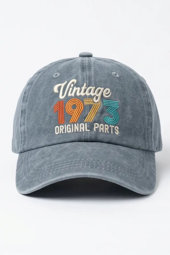 Vintage 1973 Original Parts Embroidered Cap — Washed Denim