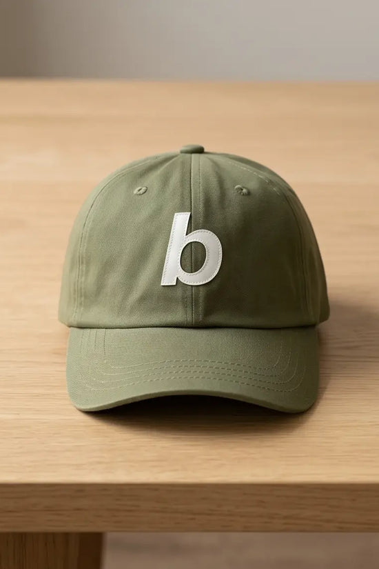 "b" Logo Dad Cap — Olive Green