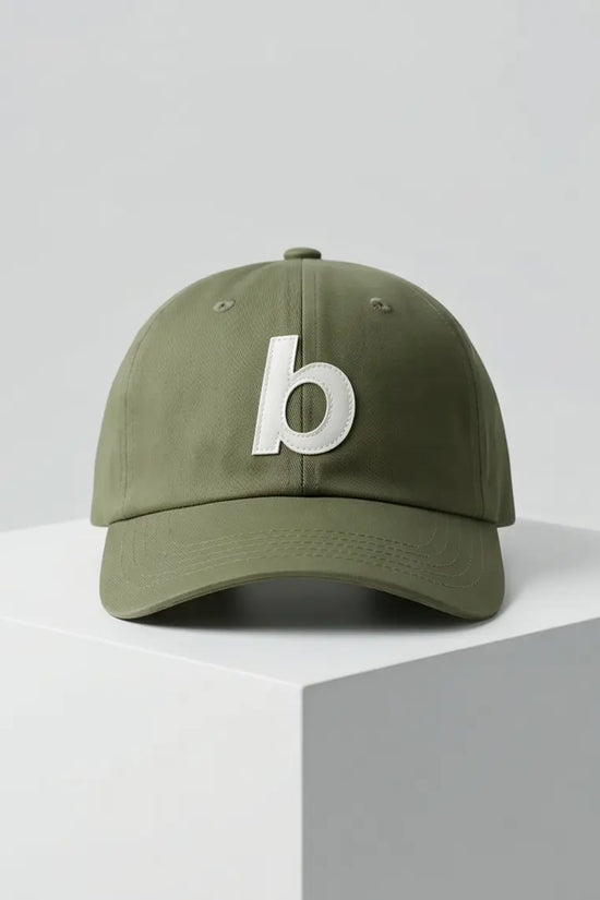 "b" Logo Dad Cap — Olive Green
