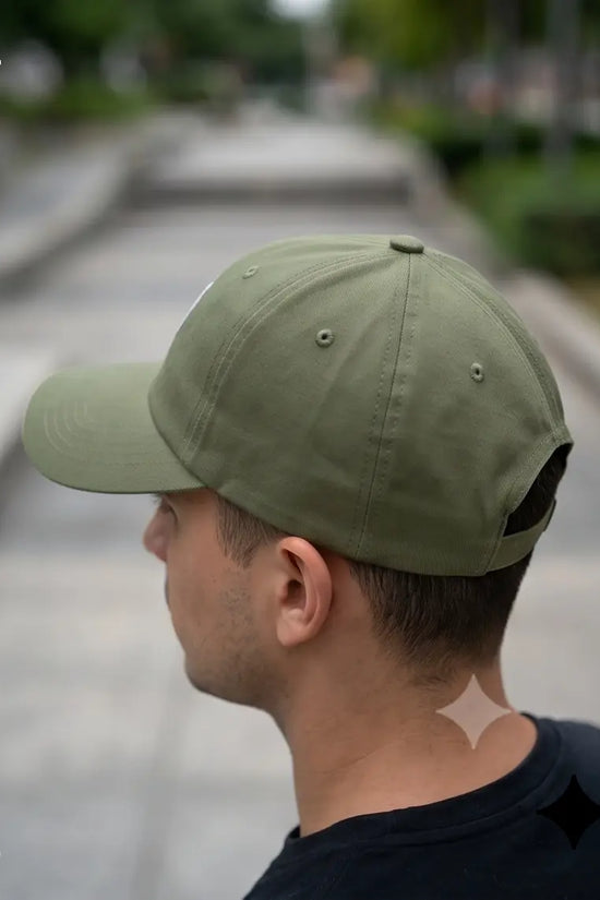 "b" Logo Dad Cap — Olive Green