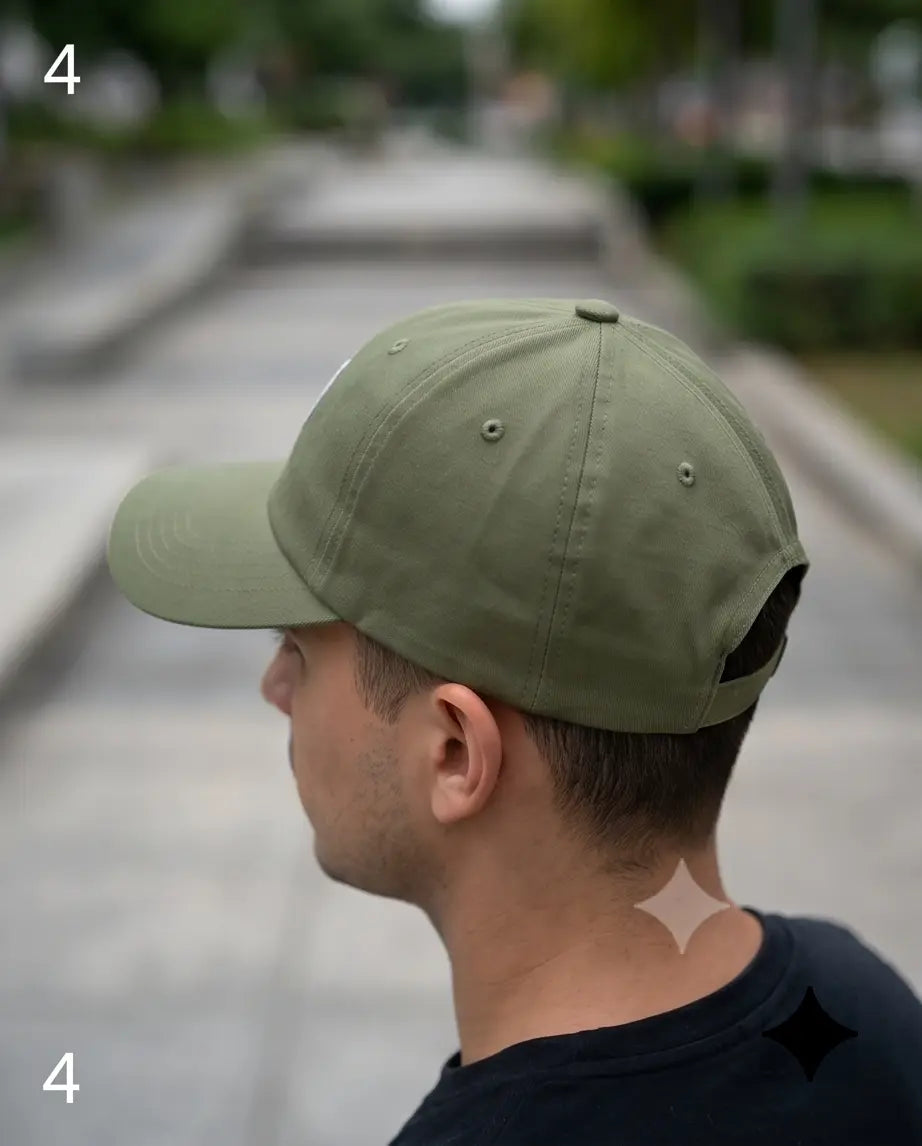 "b" Logo Dad Cap — Olive Green