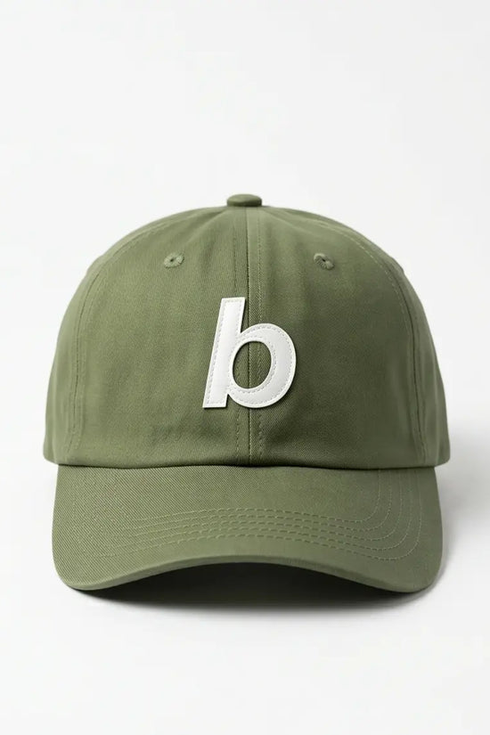 "b" Logo Dad Cap — Olive Green