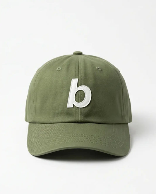 "b" Logo Dad Cap — Olive Green