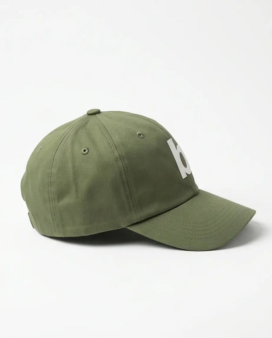 "b" Logo Dad Cap — Olive Green