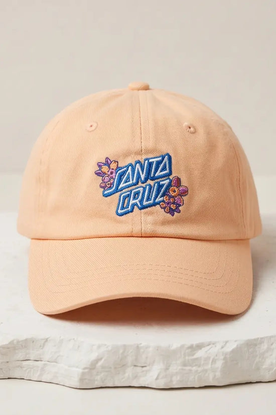 Santa Cruz Script Logo Dad Cap — Peach