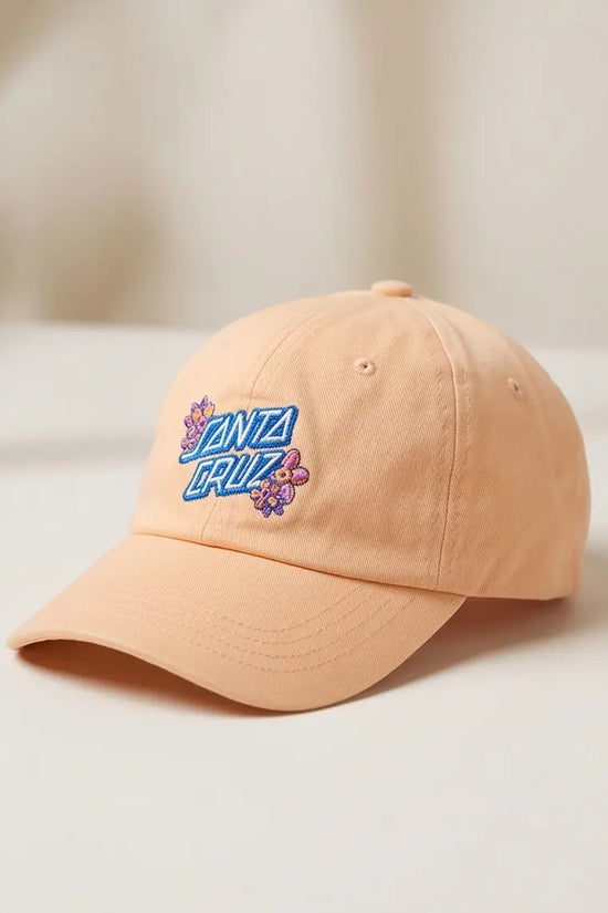 Santa Cruz Script Logo Dad Cap — Peach