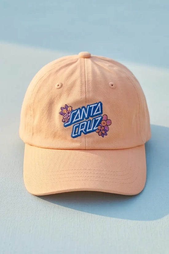 Santa Cruz Script Logo Dad Cap — Peach