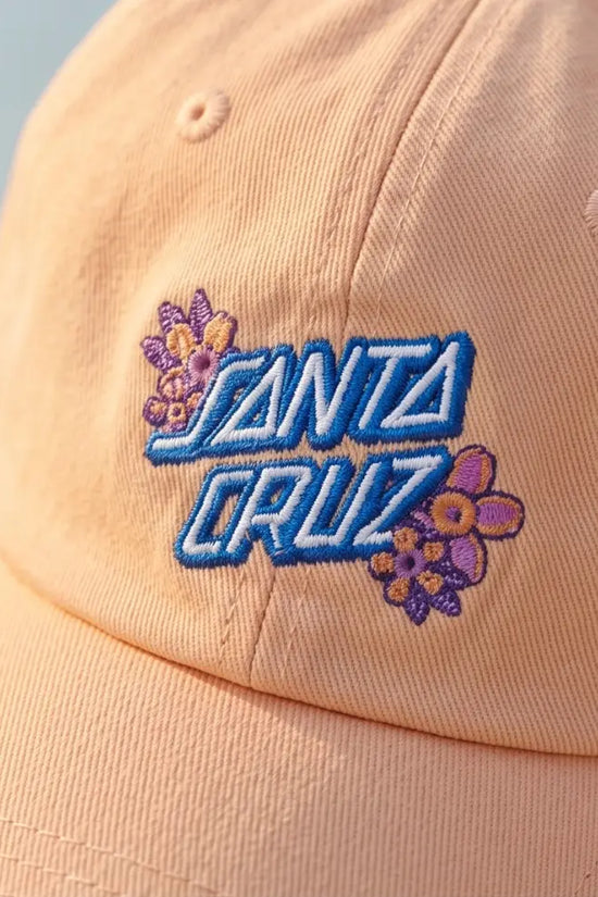 Santa Cruz Script Logo Dad Cap — Peach