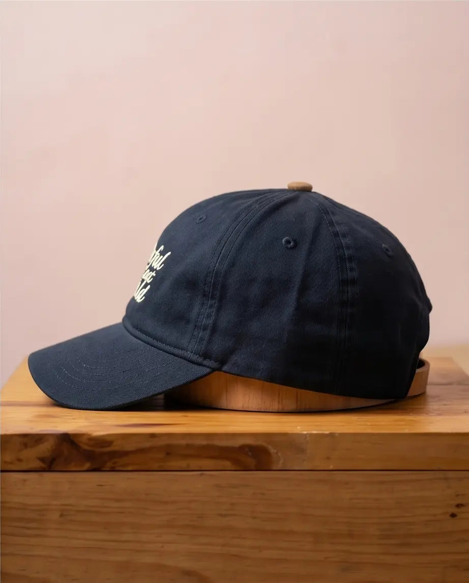 "Colorful Got Save World" Script Dad Cap — Navy