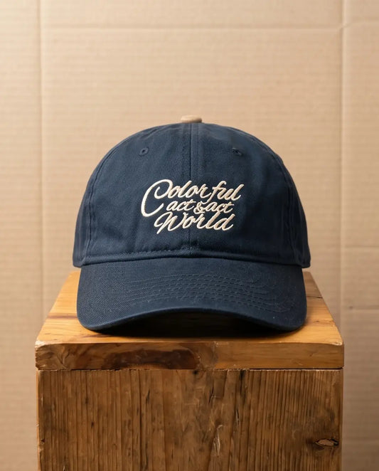 "Colorful Got Save World" Script Dad Cap — Navy