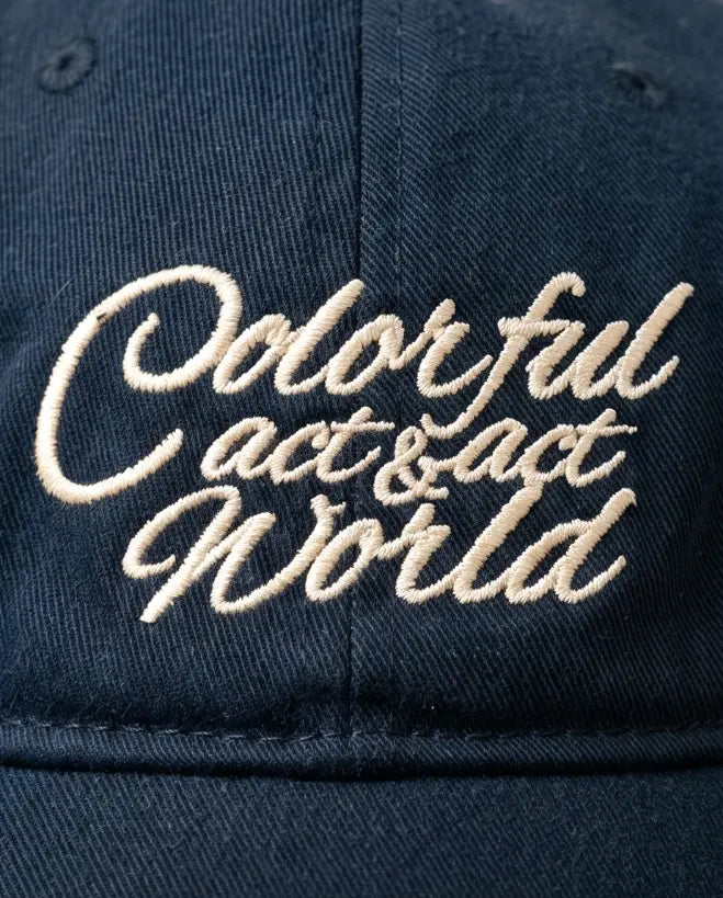"Colorful Got Save World" Script Dad Cap — Navy