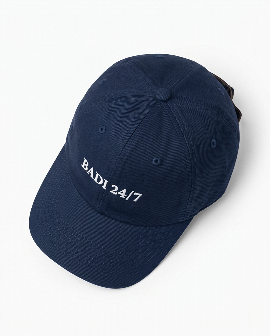 "BADI 24/7" Dad Cap — Navy Blue