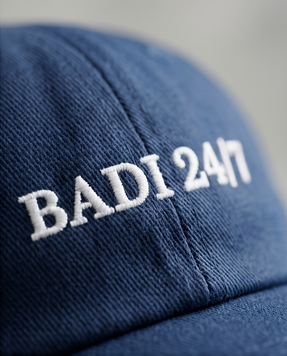 "BADI 24/7" Dad Cap — Navy Blue