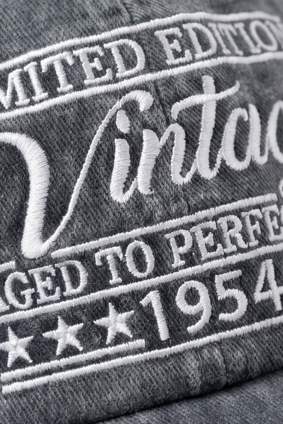 Vintage 1954 "Aged to Perfection" Dad Cap — Washed Grey
