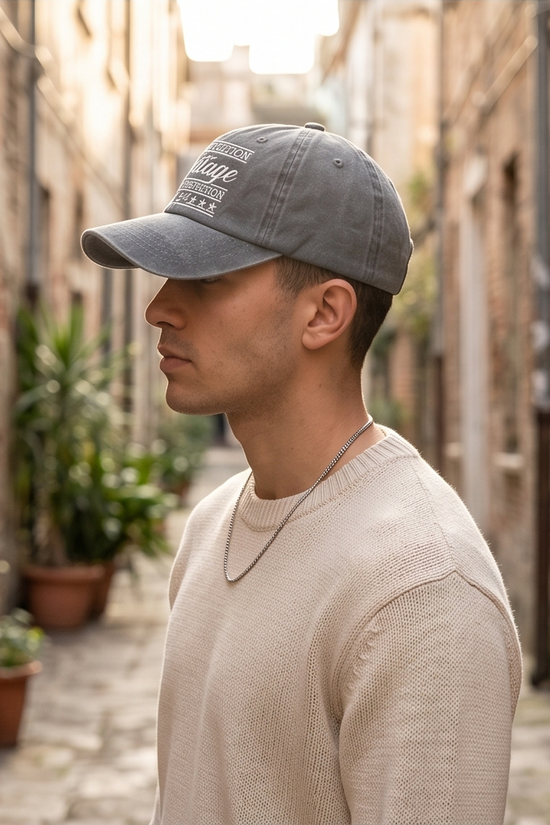 Vintage 1954 "Aged to Perfection" Dad Cap — Washed Grey