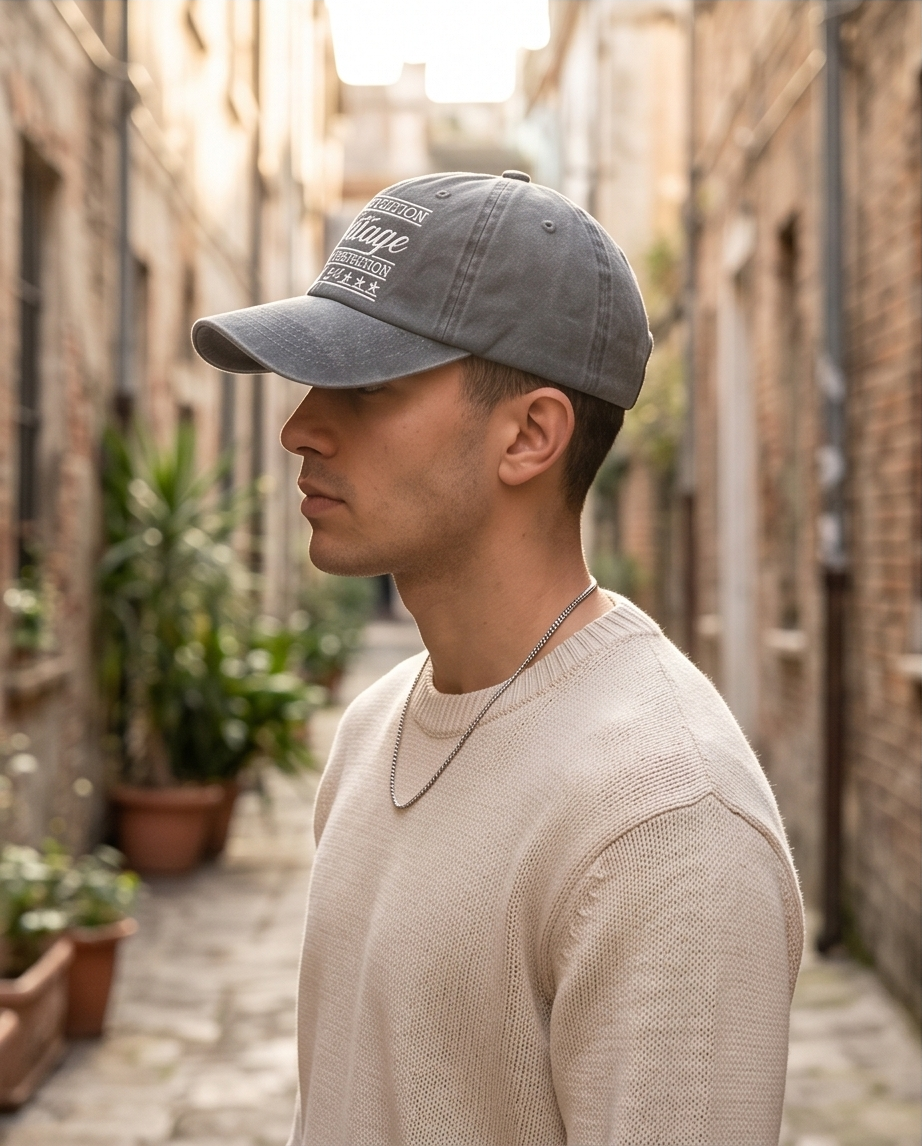 Vintage 1954 "Aged to Perfection" Dad Cap — Washed Grey